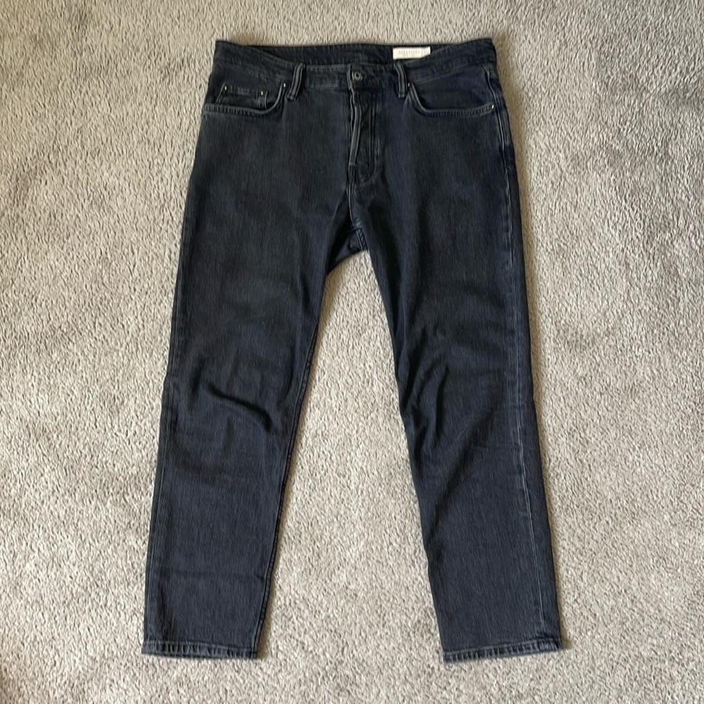 All Saints Dean Cropped Slim Jeans - Black - 32